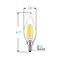 Luxrite CA11 LED Light Bulbs 5W (60W Equivalent) 550LM 3000K Soft White Dimmable E12 Candelabra Base 24-Pack LR21595-24PK - alternate 7
